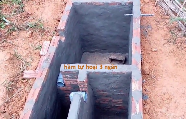 Xây hầm cầu tự hoại - 3 ngăn cách xây hầm cầu tự hoại